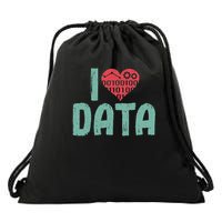 Data Encoder I Love Statistics Data Science Data Analysts Drawstring Bag