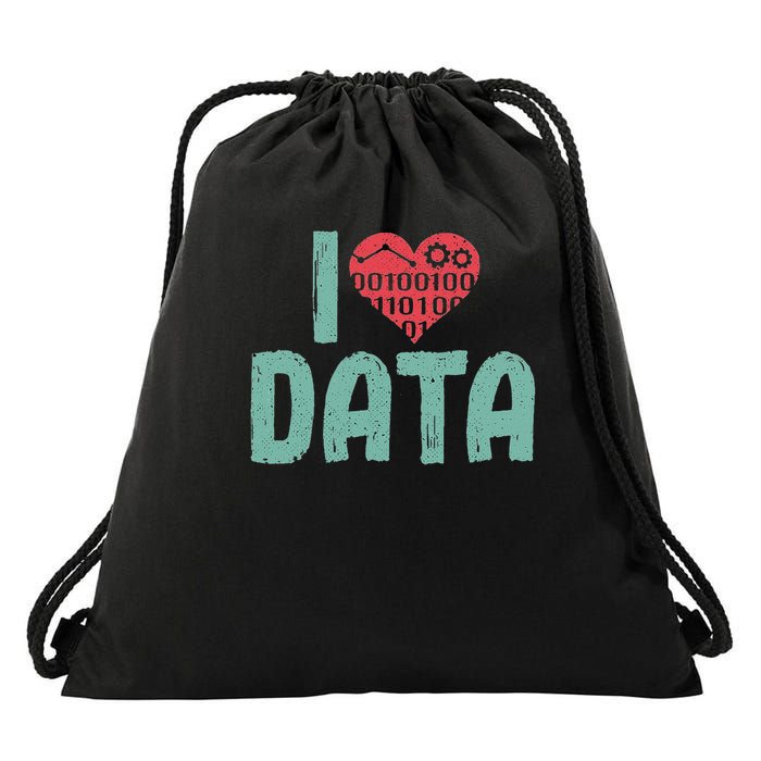 Data Encoder I Love Statistics Data Science Data Analysts Drawstring Bag