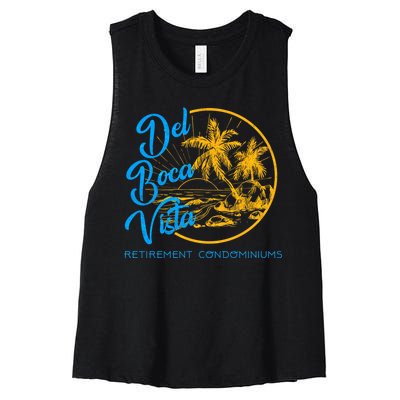 Del Boca Vista Retirement Condominiums Women's Racerback Cropped Tank