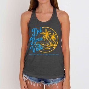 Del Boca Vista Retirement Condominiums Women's Knotted Racerback Tank