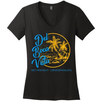 Del Boca Vista Retirement Condominiums Women's V-Neck T-Shirt