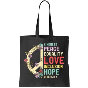 Diversity Equality Love Peace Human Rights Social Justice Tote Bag