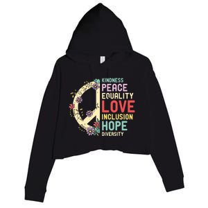 Diversity Equality Love Peace Human Rights Social Justice Crop Fleece Hoodie