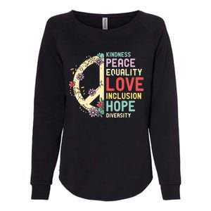 Diversity Equality Love Peace Human Rights Social Justice Womens California Wash Sweatshirt