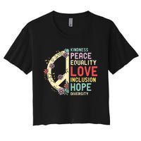 Diversity Equality Love Peace Human Rights Social Justice Women's Crop Top Tee