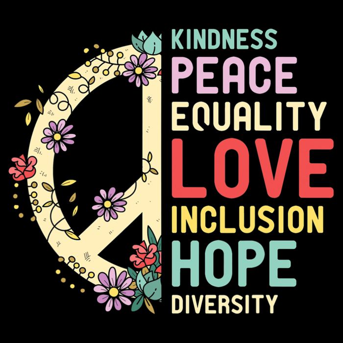 Diversity Equality Love Peace Human Rights Social Justice Womens T-Shirt