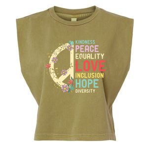 Diversity Equality Love Peace Human Rights Social Justice Garment-Dyed Women's Muscle Tee