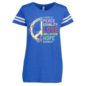 Diversity Equality Love Peace Human Rights Social Justice Enza Ladies Jersey Football T-Shirt