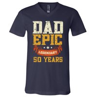 Dad Epic Legendary 50 Years Outfit 50th Birthday V-Neck T-Shirt