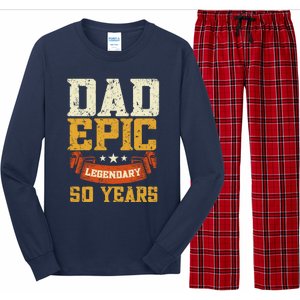 Dad Epic Legendary 50 Years Outfit 50th Birthday Long Sleeve Pajama Set