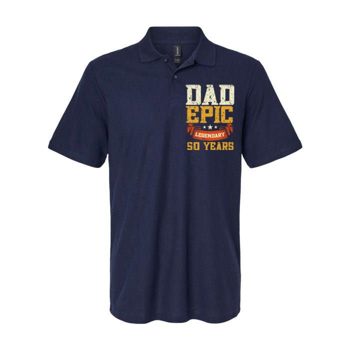 Dad Epic Legendary 50 Years Outfit 50th Birthday Softstyle Adult Sport Polo