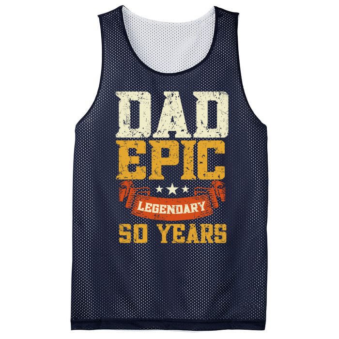 Dad Epic Legendary 50 Years Outfit 50th Birthday Mesh Reversible Basketball Jersey Tank