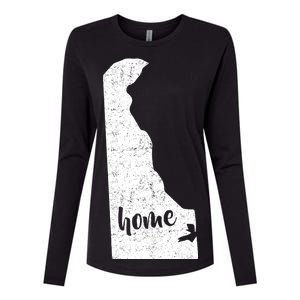 Delaware Home State Womens Cotton Relaxed Long Sleeve T-Shirt