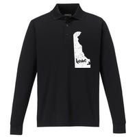 Delaware Home State Performance Long Sleeve Polo