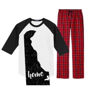 Delaware Home State Raglan Sleeve Pajama Set