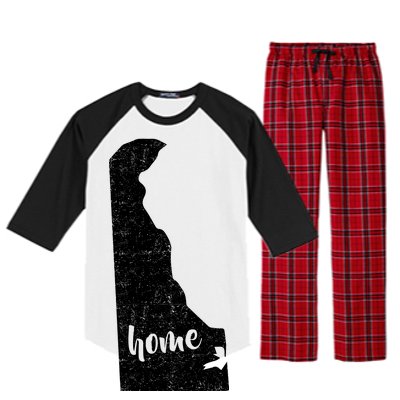 Delaware Home State Raglan Sleeve Pajama Set