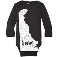 Delaware Home State Baby Long Sleeve Bodysuit