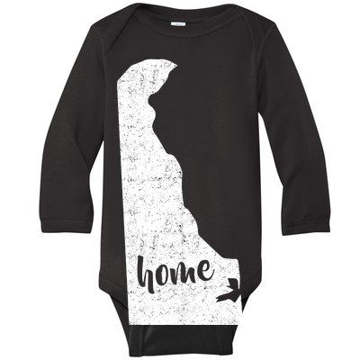 Delaware Home State Baby Long Sleeve Bodysuit