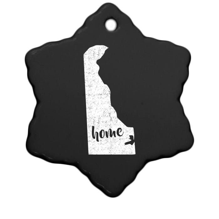 Delaware Home State Ceramic Star Ornament