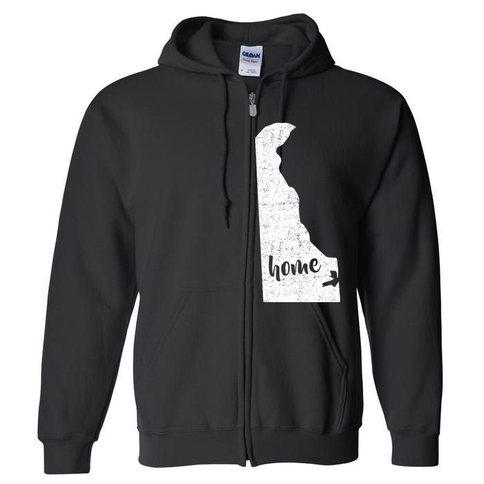 Delaware Home State Full Zip Hoodie