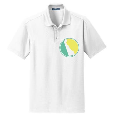 Delaware Vintage State Logo Dry Zone Grid Polo