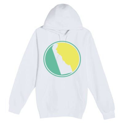 Delaware Vintage State Logo Premium Pullover Hoodie