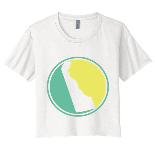 Delaware Vintage State Logo Crop Top