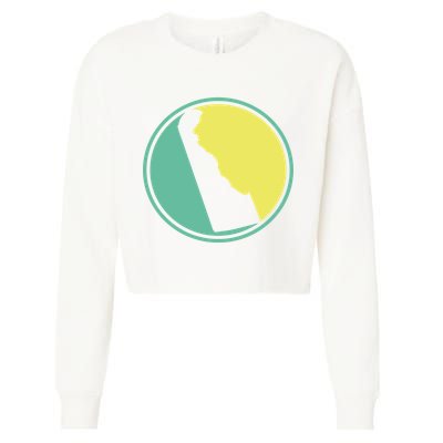 Delaware Vintage State Logo Cropped Pullover Crew