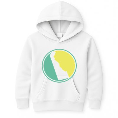 Delaware Vintage State Logo Kids Hoodie