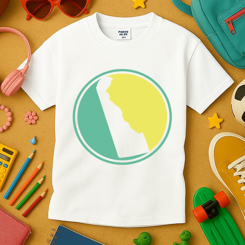 Delaware Vintage State Logo Kids T-Shirt