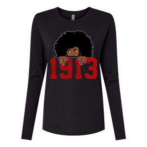 Delta Sorority DST 1913 Womens Cotton Relaxed Long Sleeve T-Shirt