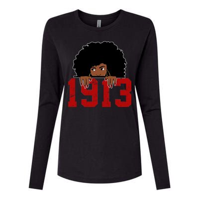 Delta Sorority DST 1913 Womens Cotton Relaxed Long Sleeve T-Shirt