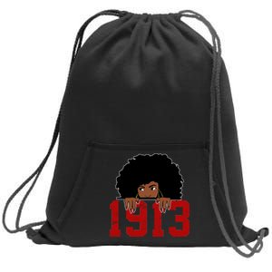 Delta Sorority DST 1913 Sweatshirt Cinch Pack Bag