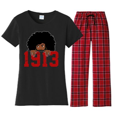 Delta Sorority DST 1913 Women's Flannel Pajama Set