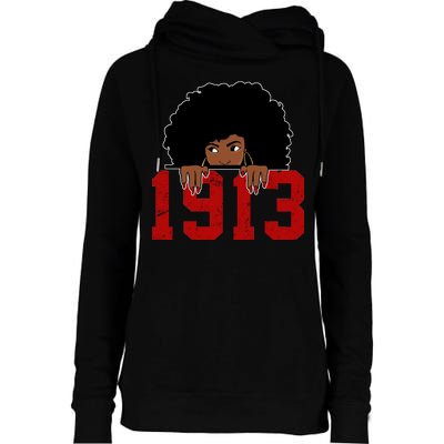 Delta Sorority DST 1913 Womens Funnel Neck Pullover Hood