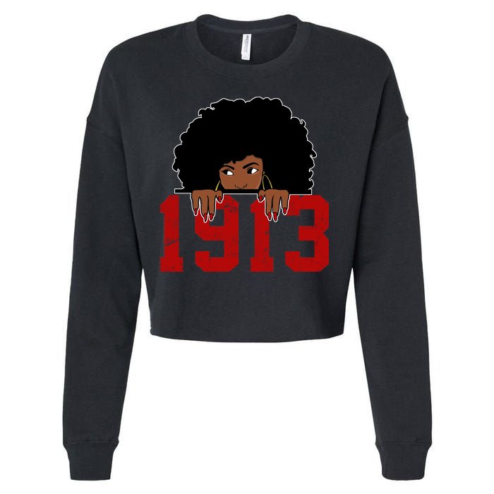 Delta Sorority DST 1913 Cropped Pullover Crew