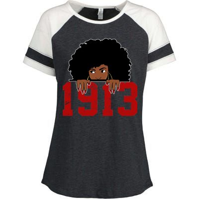 Delta Sorority DST 1913 Enza Ladies Jersey Colorblock Tee