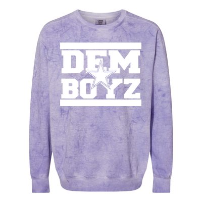 Dem Boyz Boys Dallas Texas Star Fan Pride Colorblast Crewneck Sweatshirt