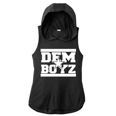 Dem Boyz Boys Dallas Texas Star Fan Pride Ladies PosiCharge Tri-Blend Wicking Draft Hoodie Tank