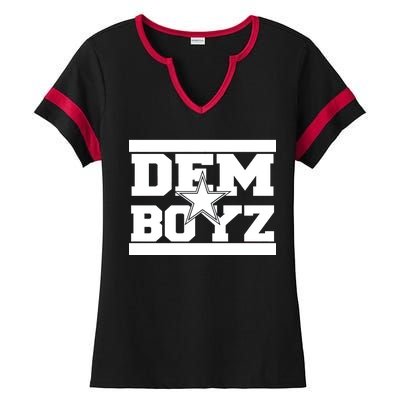 Dem Boyz Boys Dallas Texas Star Fan Pride Ladies Halftime Notch Neck Tee