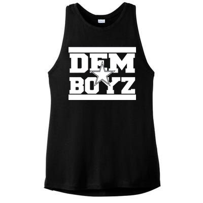 Dem Boyz Boys Dallas Texas Star Fan Pride Ladies PosiCharge Tri-Blend Wicking Tank