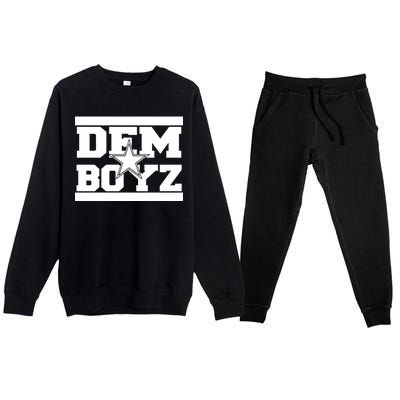 Dem Boyz Boys Dallas Texas Star Fan Pride Premium Crewneck Sweatsuit Set