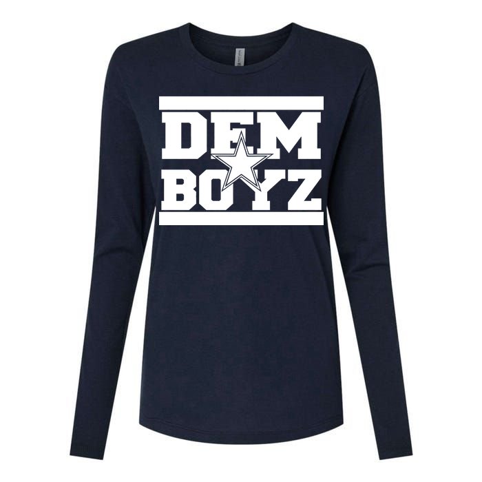 Dem Boyz Boys Dallas Texas Star Fan Pride Womens Cotton Relaxed Long Sleeve T-Shirt