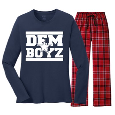 Dem Boyz Boys Dallas Texas Star Fan Pride Women's Long Sleeve Flannel Pajama Set 