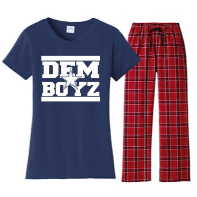 Dem Boyz Boys Dallas Texas Star Fan Pride Women's Flannel Pajama Set