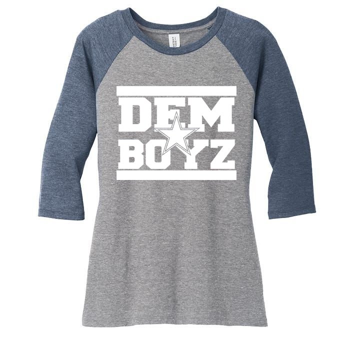 Dem Boyz Boys Dallas Texas Star Fan Pride Women's Tri-Blend 3/4-Sleeve Raglan Shirt