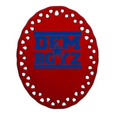 Dem Boyz Boys Dallas Texas Star Fan Pride Ceramic Oval Ornament