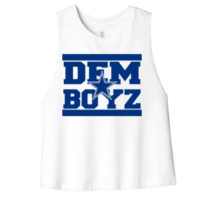 Dem Boyz Boys Dallas Texas Star Fan Pride Women's Racerback Cropped Tank