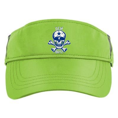 DEM BOYZ Dallas Skull Crossbones Star Texas Fan Pride Adult Drive Performance Visor