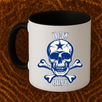 DEM BOYZ Dallas Skull Crossbones Star Texas Fan Pride Mug